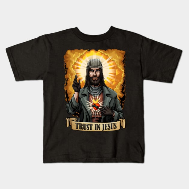 Trust in Jesus - Walking Dead Kids T-Shirt by RafaDG